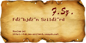 Fábján Szilárd névjegykártya